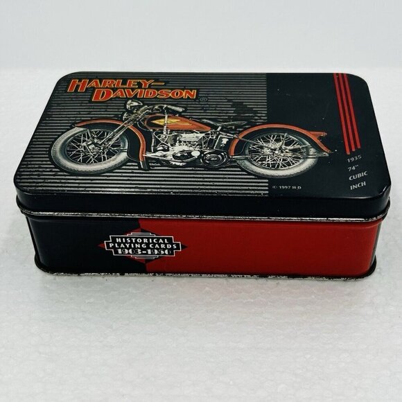 Harley Davidson LIMITED EDITION TIN HISTORICAL PLAYING CARDS 1903-1950 Unopened - Picture 5 of 8